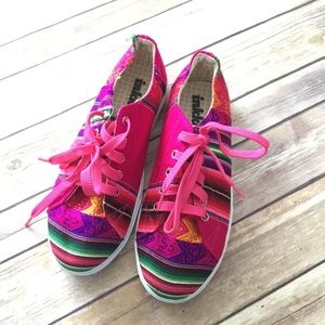 Inkkas pink handmade sneakers size 7